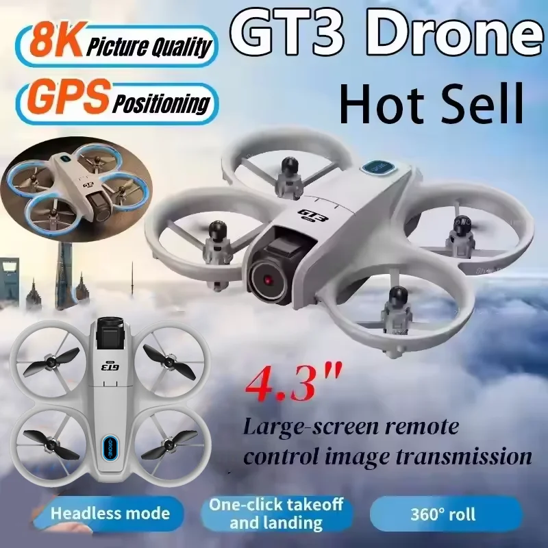 Fpv Drone Goggles - GT3 Drone 8K HD Dual Cameras