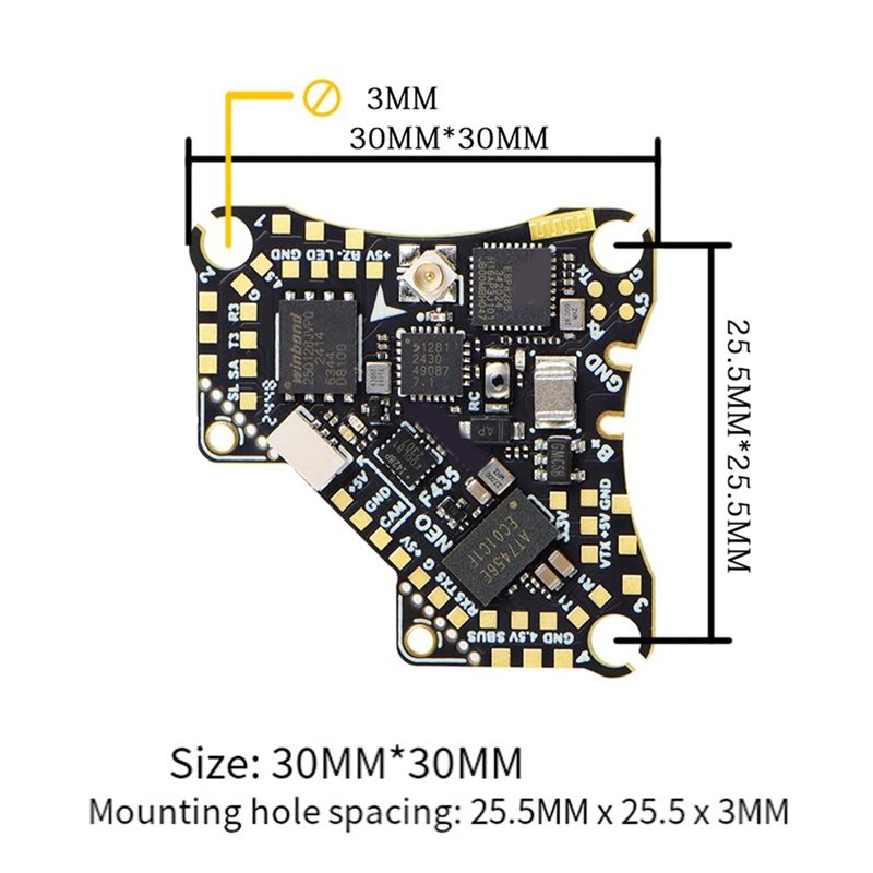 FBIL-F435 NEO 1S AIO Flight Co - مراجعة Fpv Drone Flight Controller وسعره