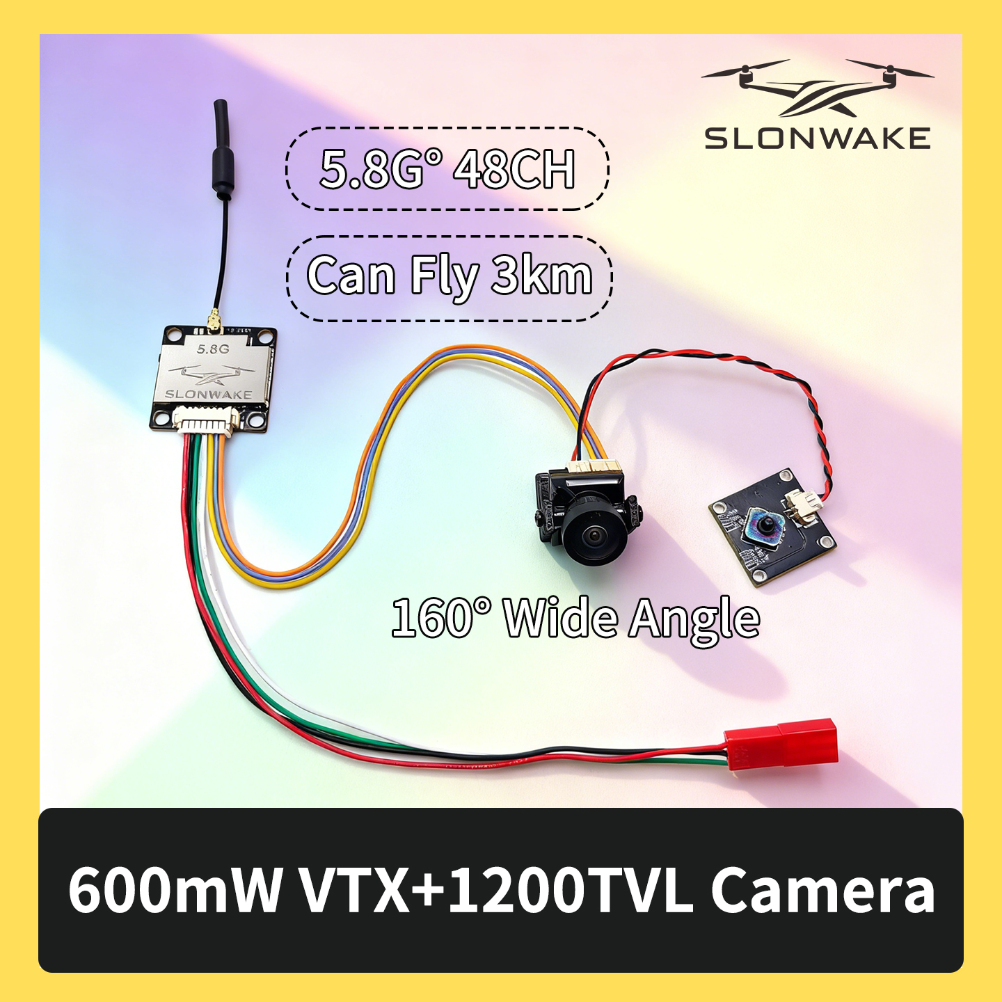 SLONWAKE 5.8G 600mW 7-24V FPV  - مراجعة Fpv Drone Kit وسعره