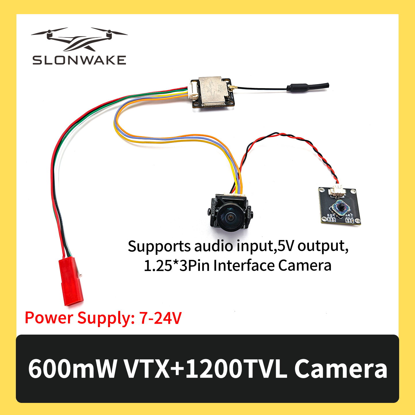 SLONWAKE 5.8G 600mW 7-24V FPV  - مراجعة Fpv Drone Kit وسعره
