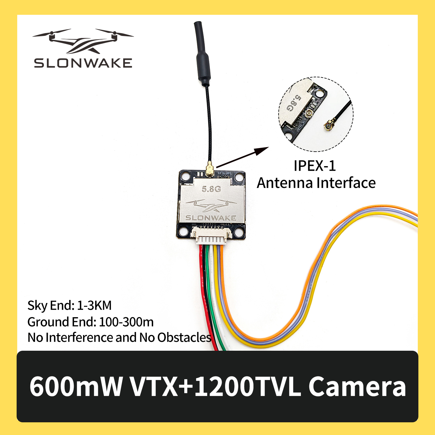 SLONWAKE 5.8G 600mW 7-24V FPV  - مراجعة Fpv Drone Kit وسعره