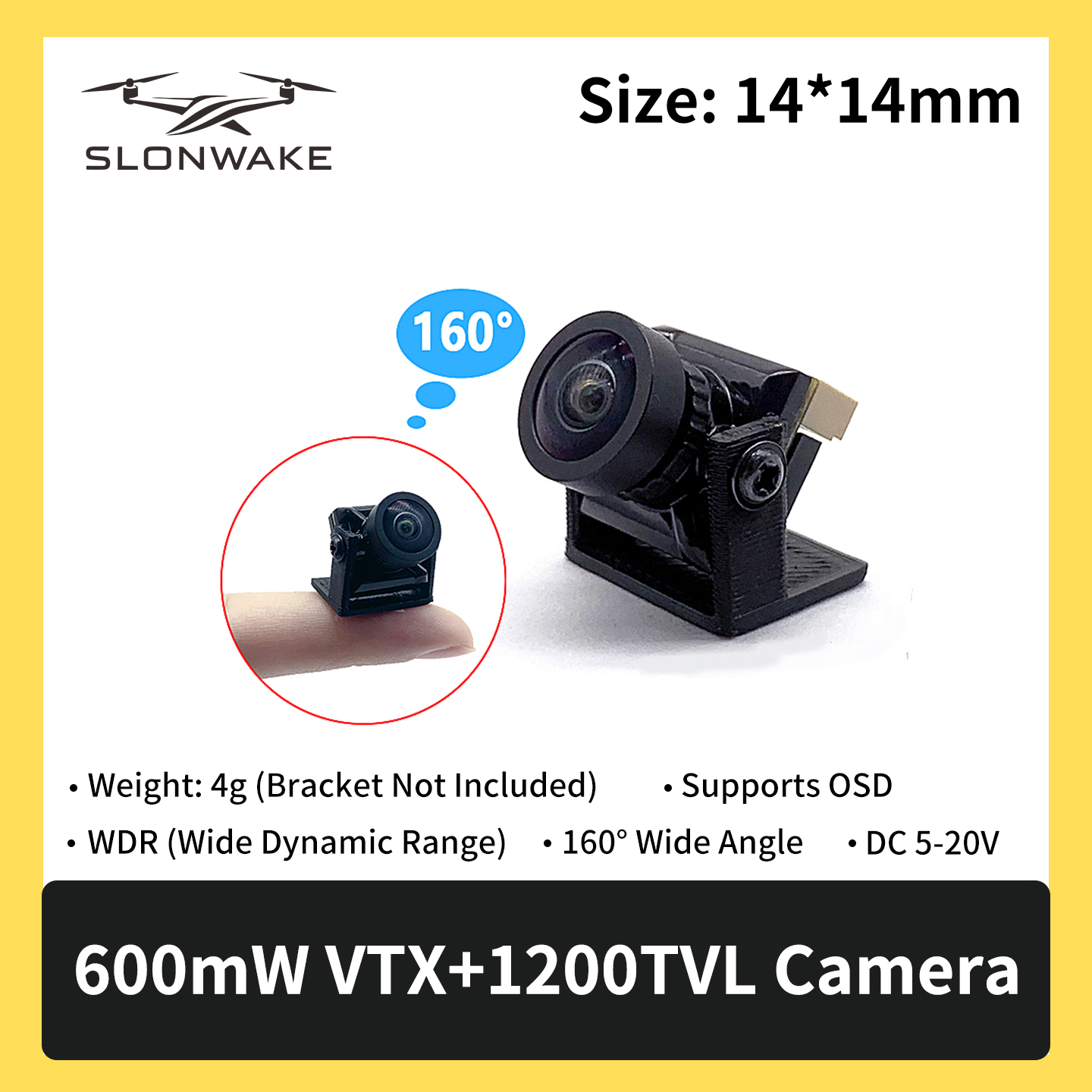 SLONWAKE 5.8G 600mW 7-24V FPV  - مراجعة Fpv Drone Kit وسعره