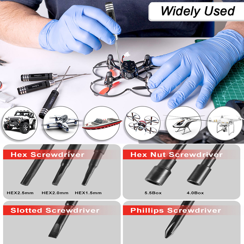 7Pcs 1.5 2.0 2.5mm RC Hex Driv - مراجعة Fpv Drone Tool Kit وسعره