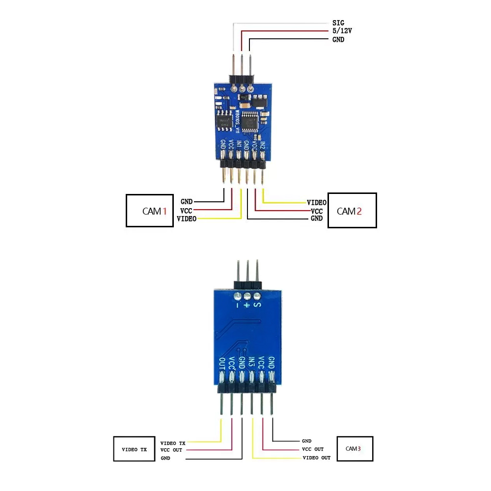 5.8G 3 Channel Video Switcher  - مراجعة Fpv Drone Battery وسعره
