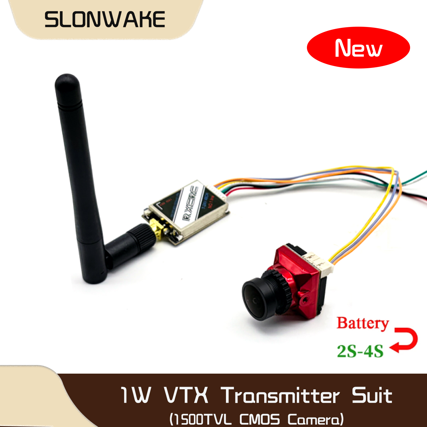 SLONWAKE  5.8G 48CH 1W VTX 100 - مراجعة Fpv Drone Camera وسعره