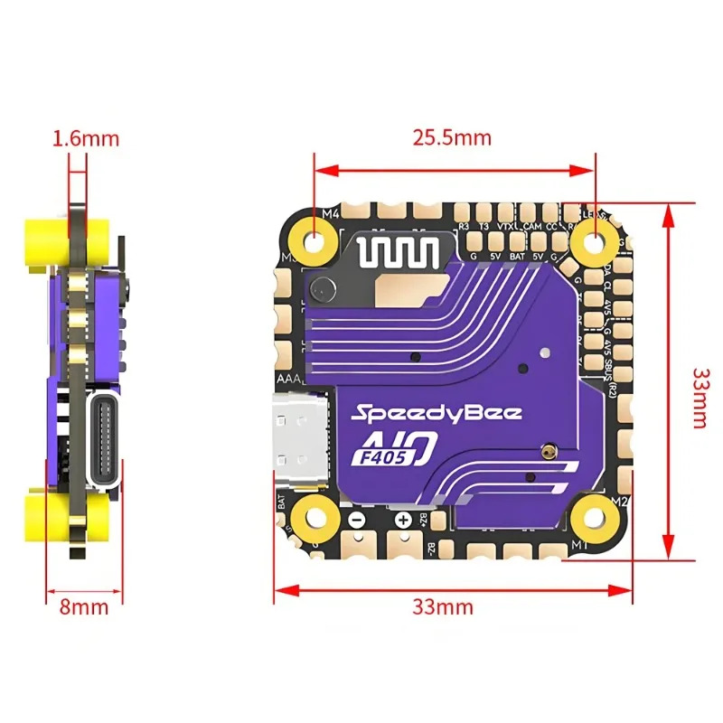 SpeedyBee F405 AIO Flight Cont - مراجعة Fpv Drone Flight Controller وسعره