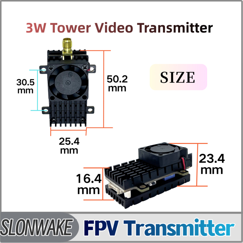 SLONWAKE 5.8G 3000mW Simulatio - مراجعة Fpv Drone Transmitter وسعره