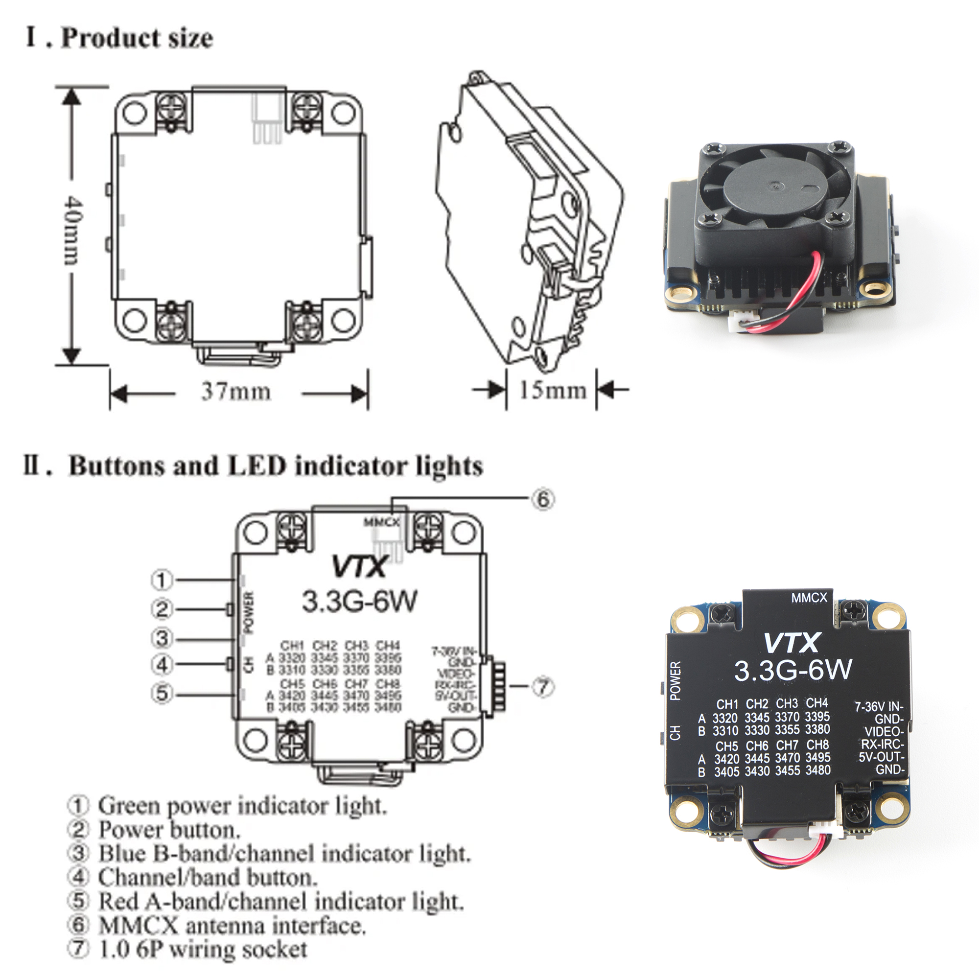 FPV Video Transmitter 3.3G 6W  - مراجعة Fpv Drone Transmitter وسعره